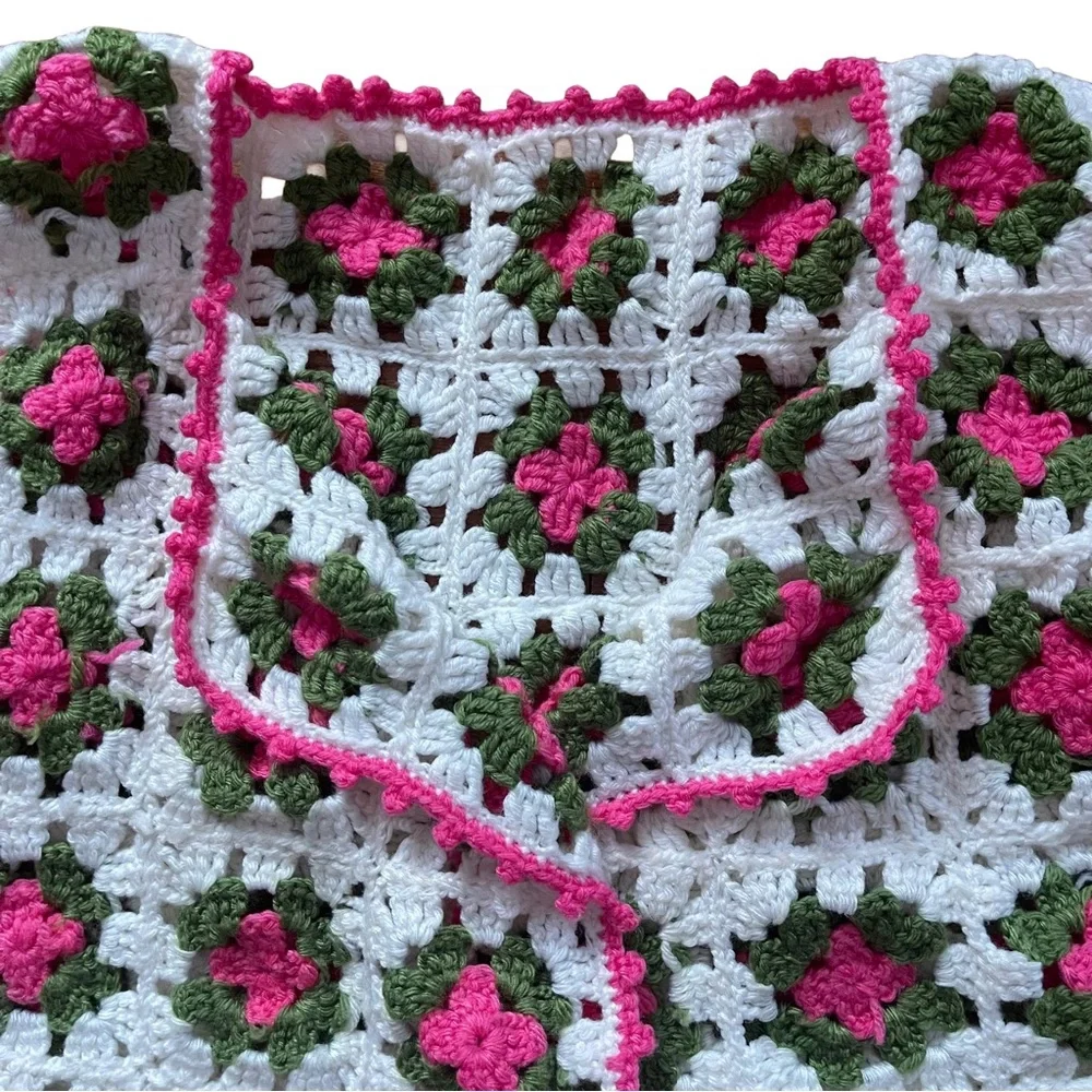 Handmade Crochet Granny Square Vest | Boho Hippie 70s Style - Picture 2 of 6